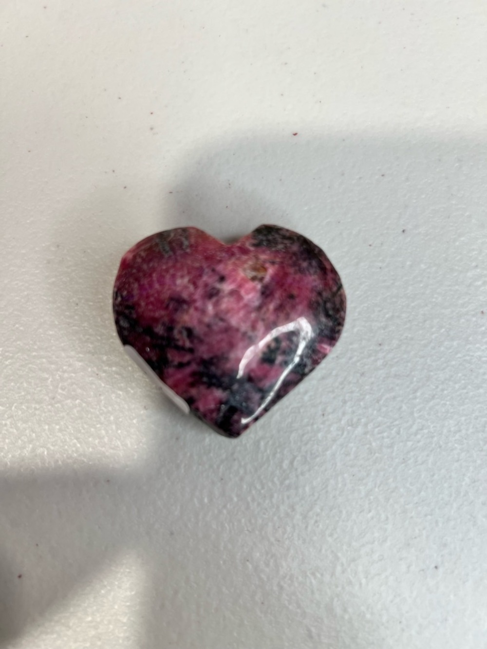 Polished Rhodonite Heart Gemstone Charm - Women Jewelry